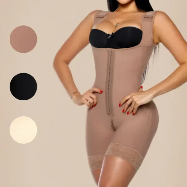 ChicCurve Faja Invisible Stage 2 Tummy Control Shapewear Bodysuit for Women - Compression Fabric for Refined Silhouette & Smooth Look