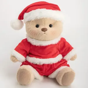 Getahug Christmas Santa Claus Bear, Handmade Jointed Cuddly Stuffed Animal, Stuffed Animals Gift for Holiday Gifting