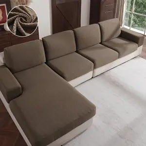 1pc Jacquard Sofa Cover, All-Season Universal Pattern, Durable Elastic, Weatherproof, Non-Slip, Modern Style for Living Room