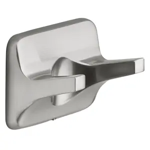 Oak Brook  Double Robe Hook, Brushed Nickel