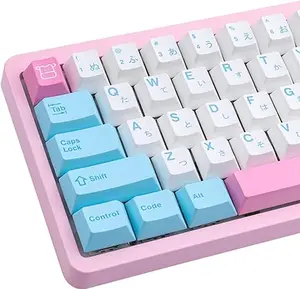 Keycaps 140 Keys PBT Dye-Sublimation Milk Keycap Cherry Profile Cute keycaps for 61/87/104/108/84/64/98/96 Mechanical Keyboard