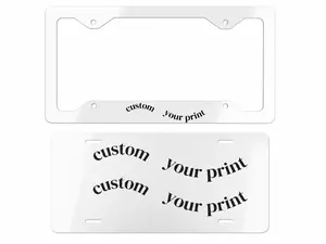 Custom License Plate Frame & Plate Set | Personalized Car Tag Frame | Custom Printed Auto Accessories | Gift for Car Lovers | TikTok Viral Car Decor