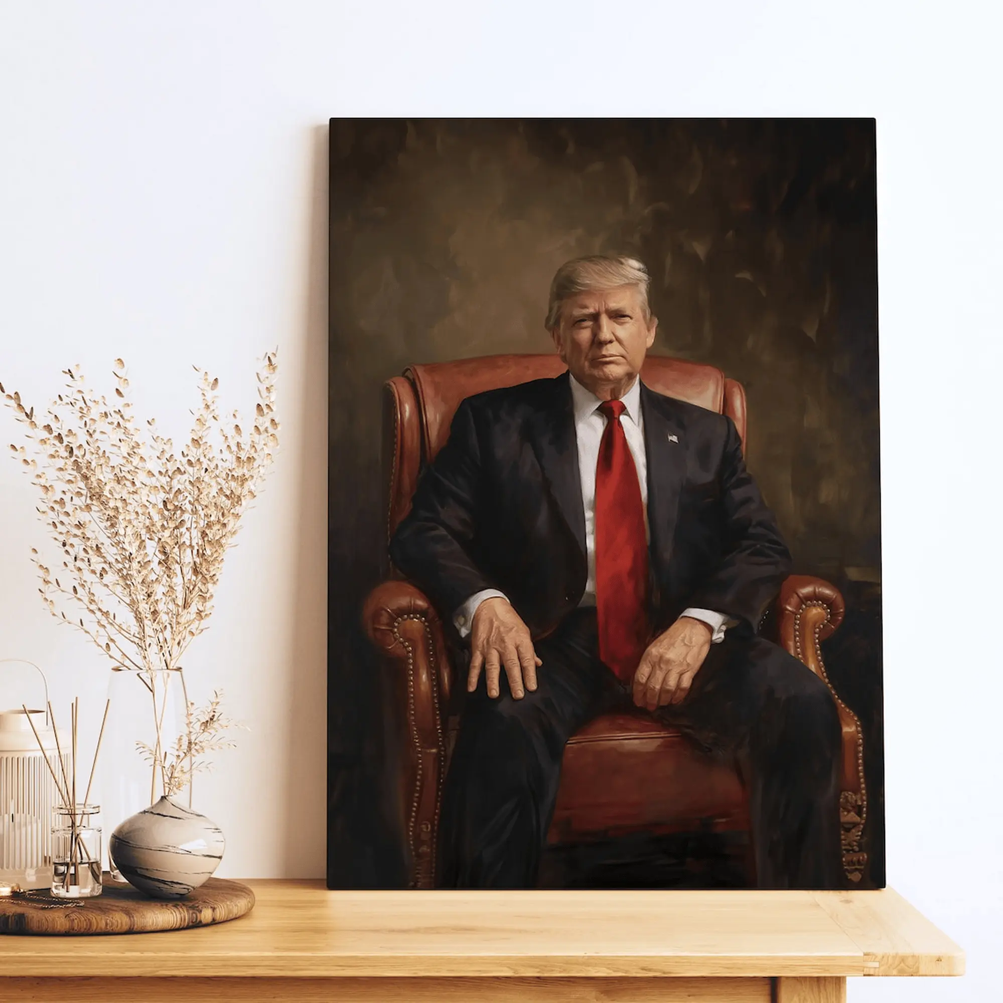 45th U.S. President Donald J. Trump Patriotic Canvas Print Wall Art - Home Supplies, Wall Decor, Multi-Size, Vibrant Ink Bedroom Hanging Accent, Gift for USA Patriots, Available In Multiple Sizes