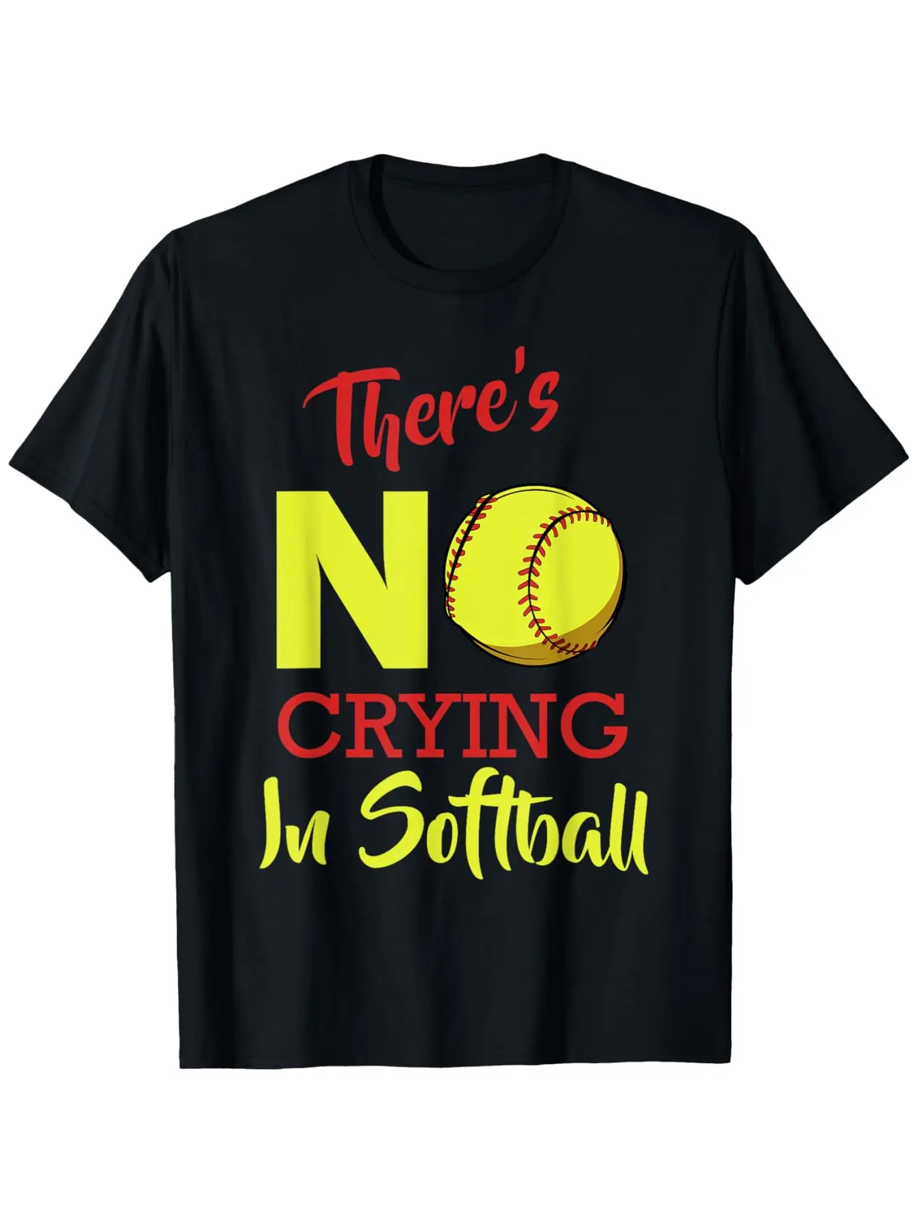 Men'S Softball Enthusiast T-Shirt - Funny _There'S unisex soft cotton short sleeve t shirt, vintage graphic casual tee for men women teens, perfect birthday holiday gift for camping travel gym daily street casual wear