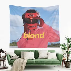 Frank Ocean Blond Album Tapestry Racing Tapestry Wall Hanging Poster Art for Bedroom Living Room College Dorm Decor (60 x 51 in) Decoration Items Gift