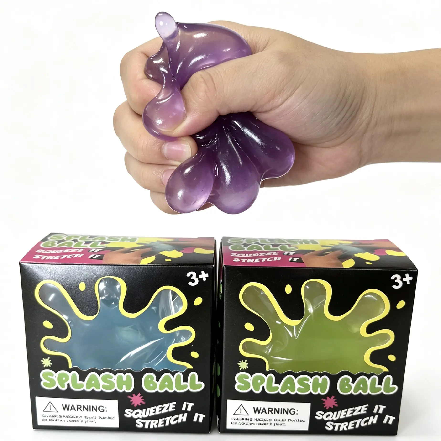 Sploot Splat Squeeze Squishy Toy, Stretchy Sensory Fidget Ball, Stress Relief Vent Toy for Teens Adults ADHD