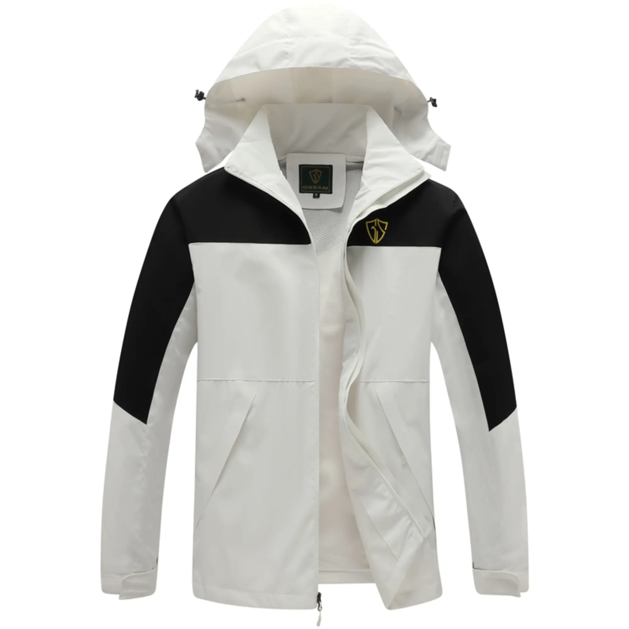 Men's Waterproof Softshell Technical Sport Jacket - Detachable Hooded, Windproof, Soft, Lightweight Coat for Outdoor Activities | Menswear Detachable Jacket