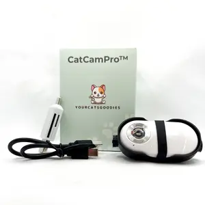 CatCamPro™ Full HD 1920 x 1080p Lightweight Camera for Cat Owners with 170° Wide-Angle Lens & 4 Hours Battery Life Perfect Gift for Cat Lovers