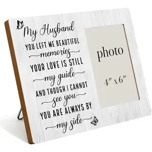 Memorial Gifts Funeral Gifts Loss Of Husband Sympathy Gift Memorial Photo Frame for Home Office Bedroom Living Room Desk Wall Decor