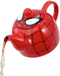 Marvel I AM SPIDER-MAN Ceramic Teapot with Web Mask Detail Lid Marvel I AM SPIDER-MAN Ceramic Teapot with Web Mask Detail Lid