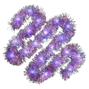 Blinkee LUSQTB-WT Light Up Sparkle Queen Tinsel Boa - White LEDs