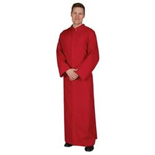 CBCS 600RED-10 Men's Islamic Altar Server Cassock - Red, 10 in., Cotton Blend, Snap Front, Exceptional Finish, Permanent Press, All Seasons, None