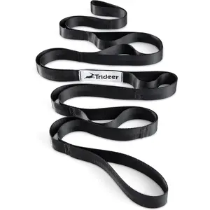 Stretching Strap Yoga Strap Physical Therapy for Home Workout, Exercise, Pilates and Gymnastics, 10 Loops Non-Elastic Stretch Bands with Aesthetic Packaging for Women & Men