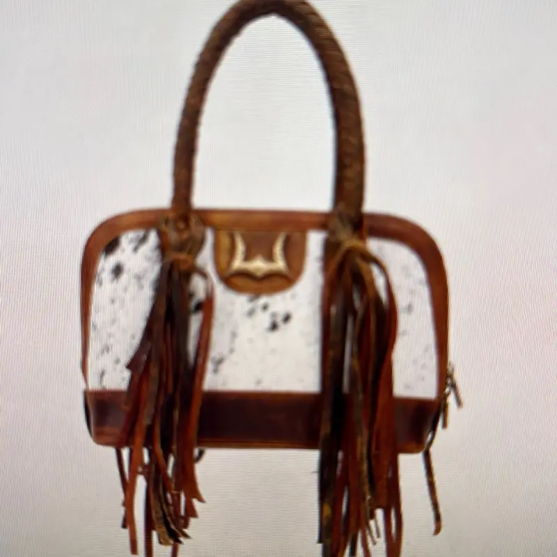Loyal West Shoulder Bag for Women, Chic Cowhide Purse with Fringe Detailing, Medium Casual Trendy Handbag, Casual Trendy Purses, Artsy Bag, Bags For Everyday