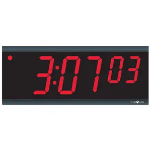 DIG-6B Standalone LED Digital Clock, 4" numerals, 6-digit, 110V AC, 6' cord