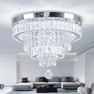 Chandelier 16" LED Ceiling Light Flush Mount Cool White 6500K Modern Design for Living Room, Bedrooms, Dining Room