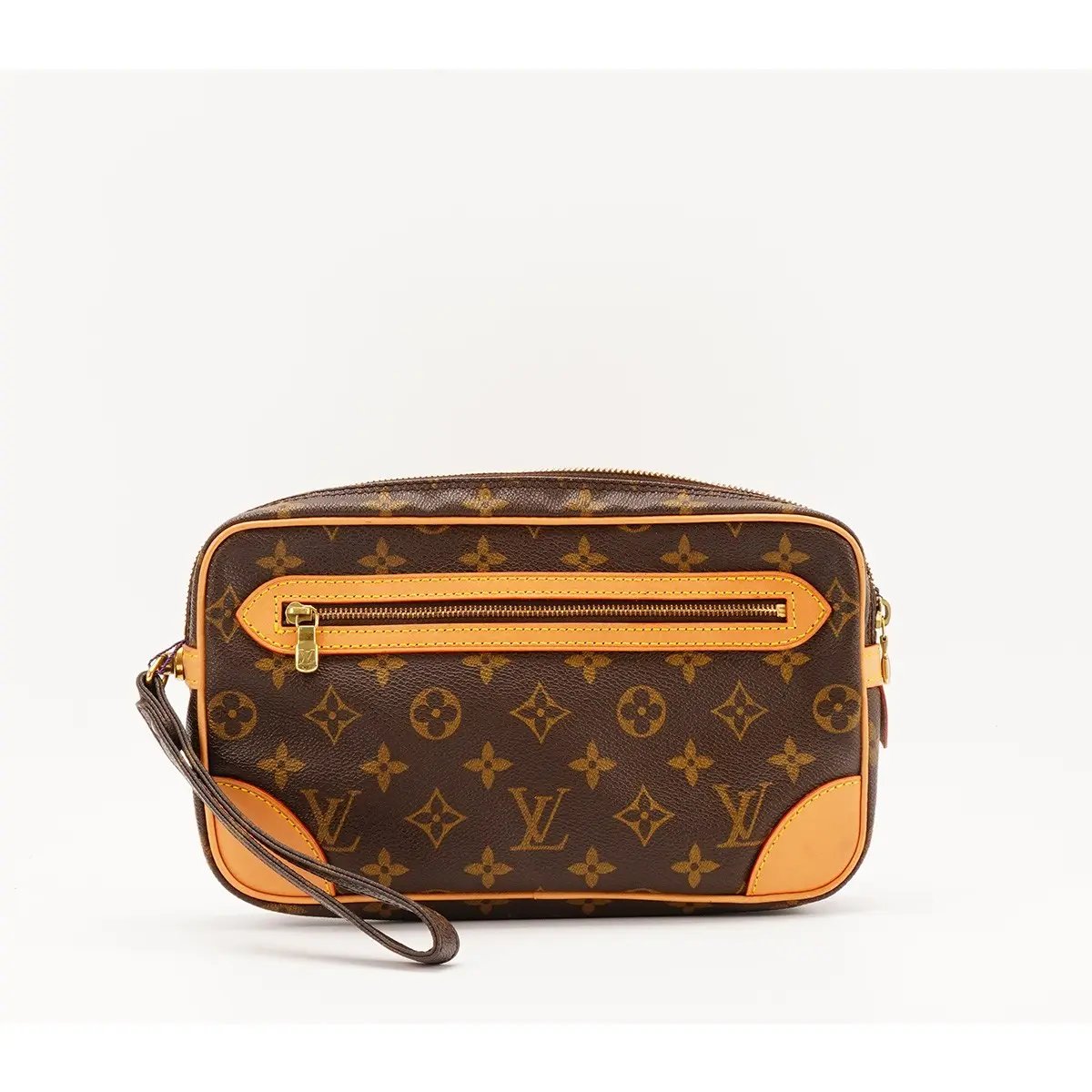 Pre-owned Louis Vuitton PVC Clutches & Wristlets Monogram Canvas Marly Dragonne HandBag Clutch BGT129794