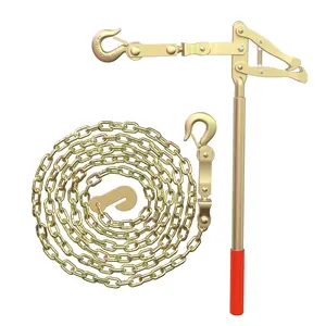 Heavy Duty Chain Link Fence Stretcher Tool with 19.7 Feet Chain – 2200 lbs Wire Puller and Tensioner for Wire Mesh, Farm Fences, Pastures, and Fence Repair Wire Stretcher