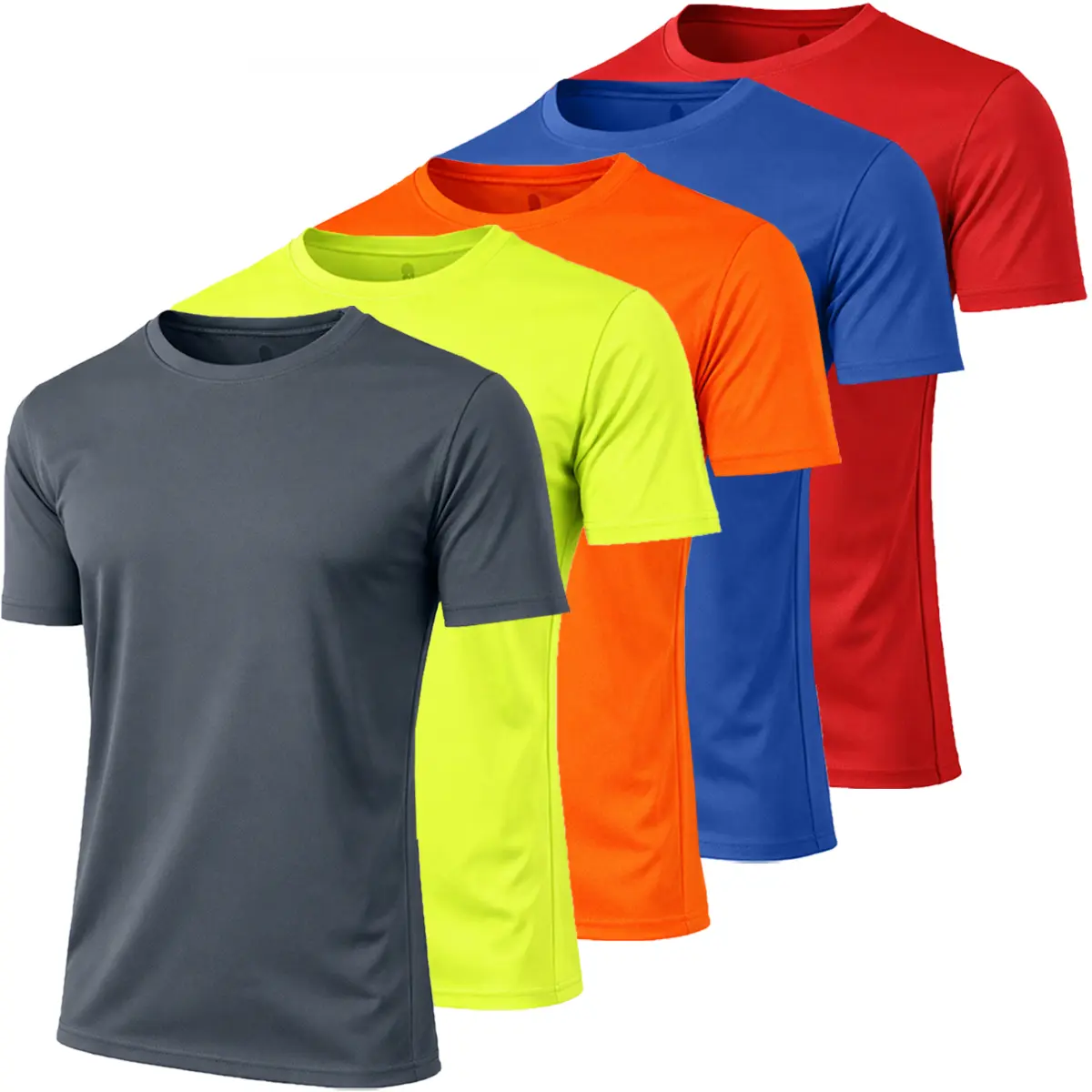 Charcoal-Neon Green-Neon Orange-Red-Medium Blue