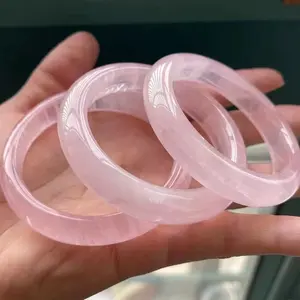 High Quality Natural Rose Quartz Bangle, Please Choose Color and Size in Live Stream, High Quality Natural Pink Quartz Bangle, Natural Rose Quartz Bracelet