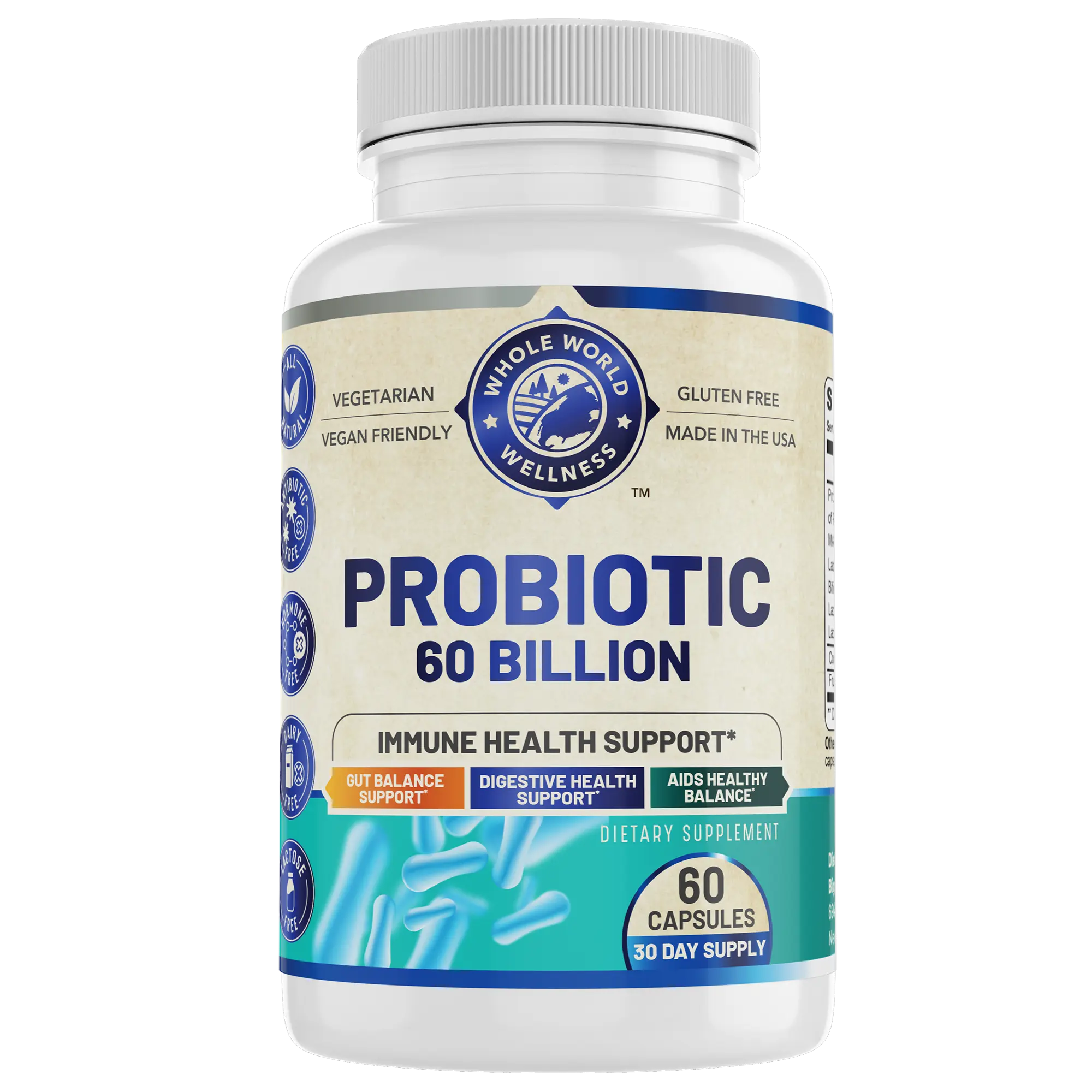 All Natural Probiotic 60B CFU