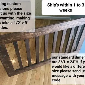 Wooden Pet Gate Custom Made With Reclaimed Wood