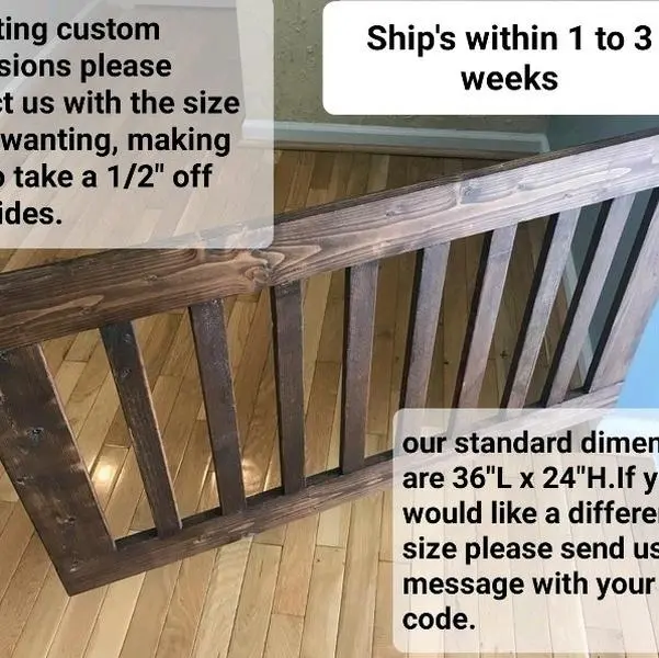 Wooden Pet Gate Custom Made With Reclaimed Wood
