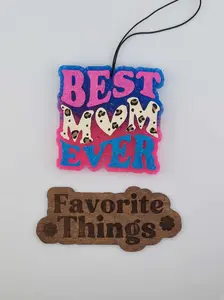 Ombre Best Mom Ever Freshie - Leopard Blue/Pink