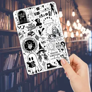Black and White Spooky Cardstock Case Insert for Kindle | Smutty Book Lover Gift | Bookish Stickers for E-Reader | Booktok Aesthetic | Black and White Spooky