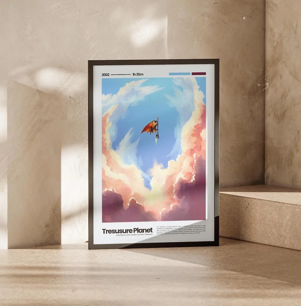 Treasure Planet Art Poster, Contemporary Wall Decor, Modern Home Aesthetic, Interior Decoration Print