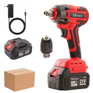 Cordless Impact Wrench, Power Impact Gun Kit, 3200 RPM, 1/2 impact gun, Brushless motor, 450NM, 21V 4.0Ah 4000mAh Li Ion Battery, 1 Charger, 1Drill Chuck accessories, 3 Mode Speedfor Car Truck RV