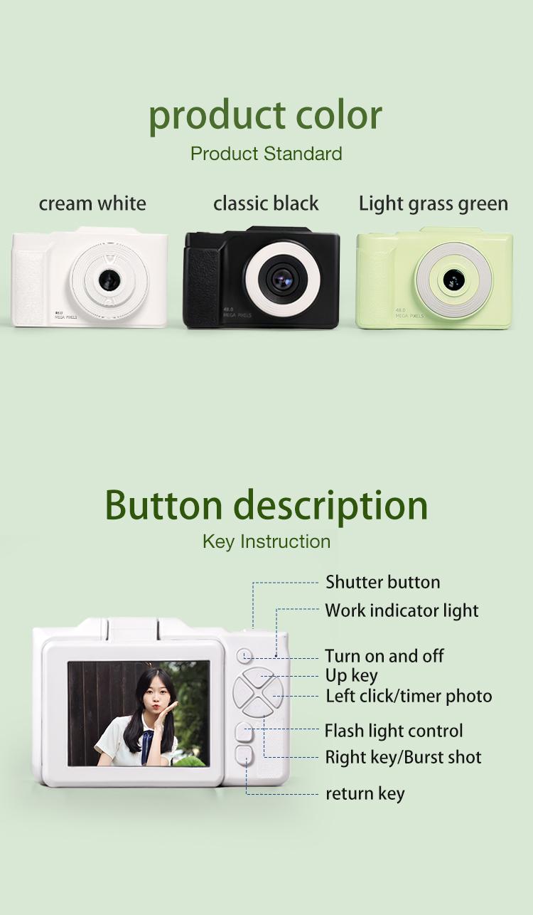 4K Digital Camera for Photography, H13 Foldable Screen Portable Vlogging Camera with 32GB SD Card, Wrist Strap, Self Timer, Anti-Shake, 16X Digital Zoom, Ideal Gift for Girls, Boys Teenagers, and Beginners, Birthday Christmas Valentine's Day Gift