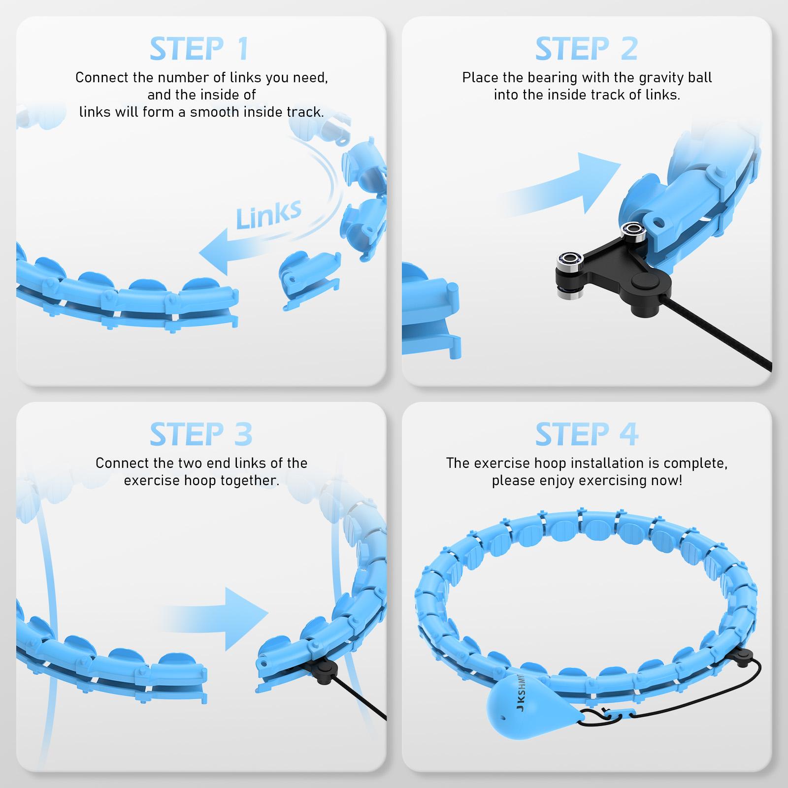 Weighted exercise Circle with 24 Links for Adults, exercise Circle Plus Size, for Adults Smart Exercise Equipment