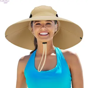 Cross-border outdoor women wide-brimmed sun hat bucket hat fishing hiking camping fashion trend bucket hat summer
