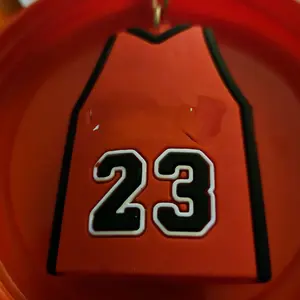 Basketball Jersey Keychain #23 - Red with Number 23 Design