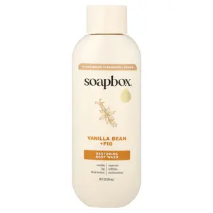 Soapbox Restoring Body Wash, Vanilla Bean + Fig, 20 fl oz (591 ml)