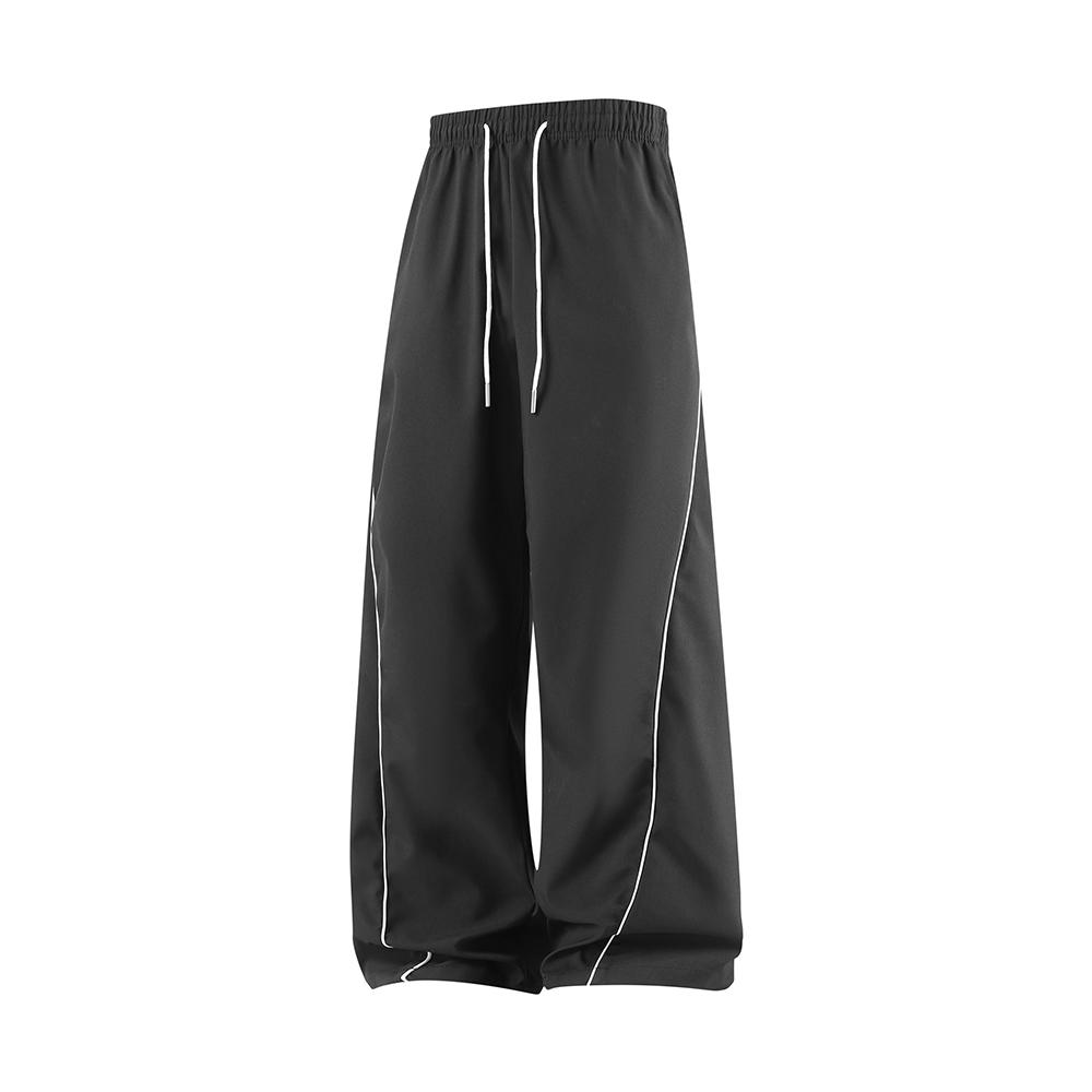 Men’s striped casual long pants for spring and autumn, featuring a loose straight-leg fit, suitable for jogging, hiking, climbing, fitness, and other outdoor activities.