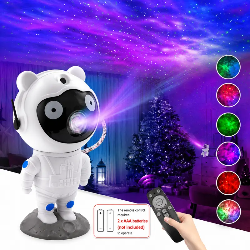 Plastic Galaxy Light Projector - USB-Powered LED Ambient Lighting Night Light with Remote Control, Timer, Adjustable Design, Starry Sky & Nebula Display, Baby Room Accessory, Ideal Gift for Children Christmas
