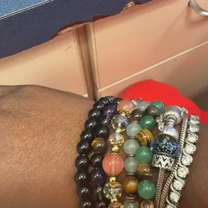 Exquisite Boho Crystal Beaded Bracelets - Obsidian, Black Tourmaline & Tiger Eye for Money Attraction, Elegant Elastic Stacking Jewelry for Party Daily Wear, Good Luck Gift bracelet for Women Men Couples, Ideal Gift for Mom's Day, backtoschool