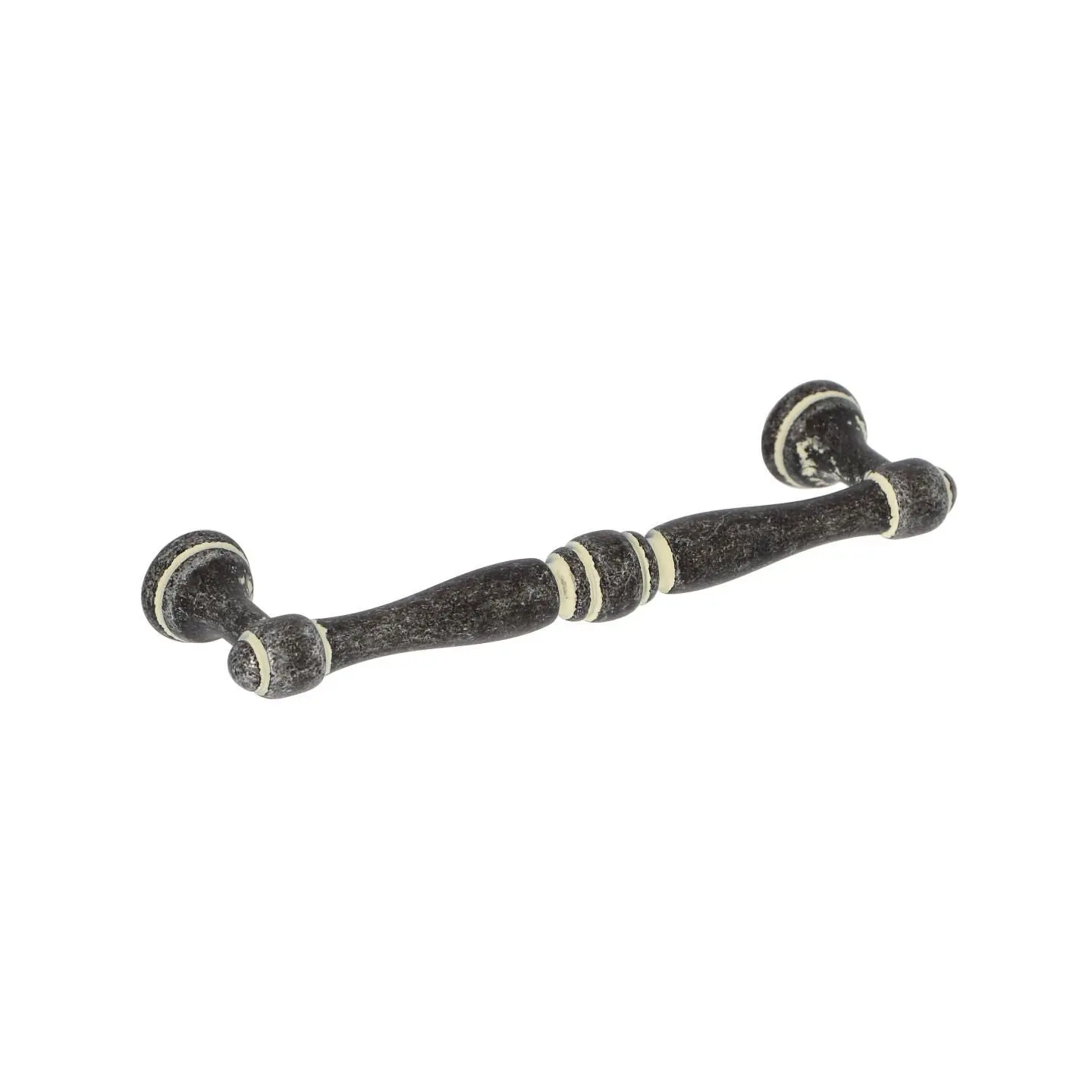 Vintage Cabinet Pulls – Antique Black & Rustic Ivory Finish