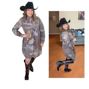 Women’s Bow Dress midsize western style