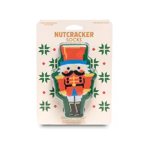 Nutcracker 3D Crew Sock | Colorful Mid-Calf Novelty Socks - Casual Stylish Unisex Design - One Size Fits Most - Gift for Men & Women