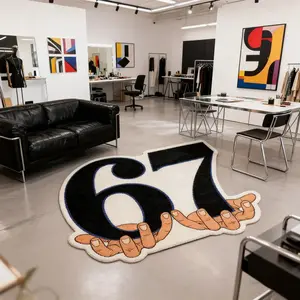 Six seven rug Creative Style Anti-Slip Rug, Decorative Area Rug, Artistic Home Decor Mat, Multi-Size Carpet for Living Room, Bedroom, Game Room, Holiday Gift Choice