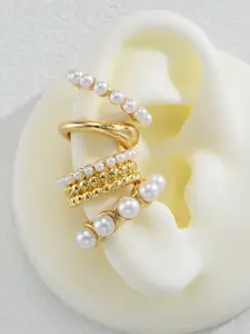 4 Pcs Vintage Coin Pearl Teardrop Clip Earrings Set, Fashionable Wide Clip-On Earrings for Women, Couples, Parties, Weddings, Gifts