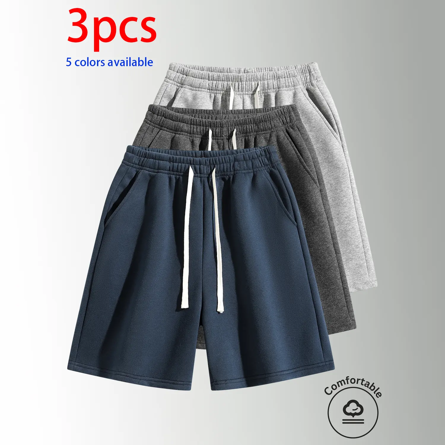 Navy blue + dark gray + light gray
