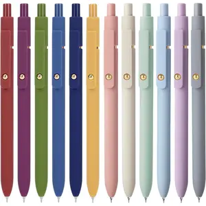 12Pcs Gel Pens, 0.7mm Medium Point Smooth Writing Pen, Black Gel Ink Journaling Supplies for Note Taking, Cute Aesthetic Office School Supplies Gifts for Women(12PCS Black Ink)