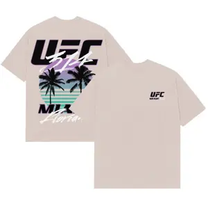 Mens Tan UFC 314 Sunset T Shirt, UFC Fight Night Tee, MMA Graphic Shirt, Official Event Apparel, Ultimate Fighting Fan Shirt