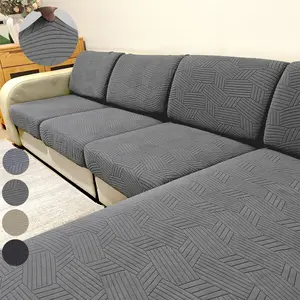 Striped Sofa Cushion Cover, Anti-Cat Scratch, Non-Slip, Multiple Sizes Available, Suitable for Bedroom, Office, Living Room