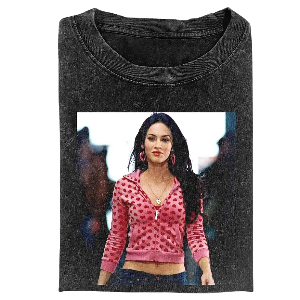 Vintage Meg@n Fox Graphic Tee, Jenn1fer’s Body Movie Shirt, 90s Style, Movie Poster T-Shirt, Trending T-shirt, Gift for Men Women, Crew Neck T-shirt, Trending T-shirt