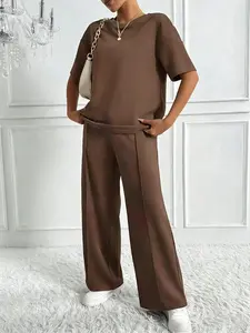 Women's Spring Summer Casual Two-Piece Set, Comfortable Loose Fit, Perfect for Daily Wear and Sports, 2 Piece